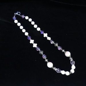 VINTAGE QUARTZ BEADED NECKLACE